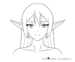 How To Draw An Anime Elf Girl Step By Step Animeoutline Anime Elf How To Draw Anime Eyes Drawings