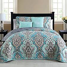 Sustainable bedding work from home office. Aqua Teal Bedding Bed Bath Beyond