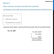 Converting is based on english writing rules. Ex 1 1 2 Place Commas Correctly And Write Numerals A Seventy