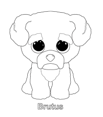 Ty Art Gallery Dog Coloring Page Beanie Boo Birthdays Beanie Boo