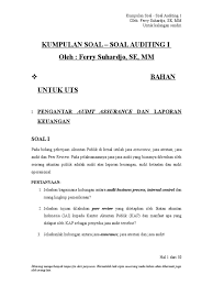 Melakukan penelaahan teknis mengenai laporan keuangan 3. Contoh Soal Dan Jawaban Praktikum Audit Cara Golden