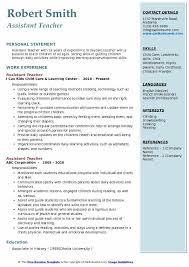 It is also very important to to be able to make your cv format for teacher resume template as professional as you possibly can, you must take advantage of an expert cv format for. Assistant Teacher Resume Samples Qwikresume
