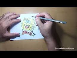 Mewarnai gambar spongebob kreasi warna halaman mewarnai spongebob untuk anak anak hai adik adik semua pasti kalian sudah sangat kenal dengan. Mewarnai Gambar Kartun Spongebob Dengan Pensil Warna Youtube