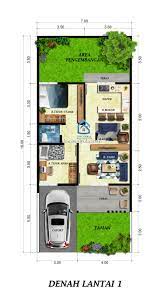 Rumah bentuk l minimalis dengan kolam mini Jasa Arsitek Murah Rumah 7x16 Minimalis 1 Lantai