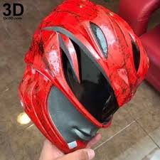 Power Rangers 2017 Helmets 3d Printable Model Red Ranger Print File Stl By Do3d Com Printed Copy 3d Printable Models Power Rangers Power Rangers Movie 2017