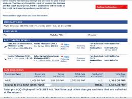 Philippine Airlines E Ticket Copy United Airlines And Travelling