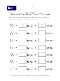 These questions on math worksheet on tens and ones in numbers will help the first grade kids to understand and practice the place value of numbers from 1 to 99. Tens And Ones Place Value Worksheet Two Of Two All Kids Network