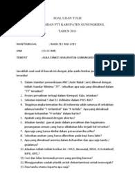 Please copy and paste this embed script to where you want to embed. Soal Ujian Tulis