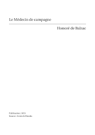 Http Www Bouquineux Com Pdf Balzac Le Medecin De Campagne Pdf