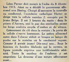 Léon Parent, un Héros de vingt ans, enfant de Vonêche, fusillé en 1915 par  les envahisseurs.