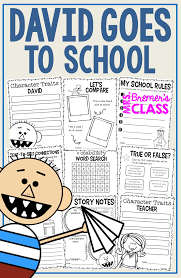 David Goes To School Book Study Companion Pack Perfect For The Beginning Of The School Year Comm Book Study Picture Book Activities Childrens Books Activities