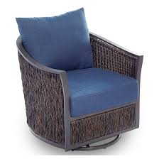 Consider style of the room where the patio swivel chairs will go. Allen Roth Ellisview Wicker Patio Swivel Glider Chair Set Of 2 Navy Mw 7630 G Reno Depot