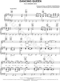 Abba Dancing Queen Sheet Music In A Major Transposable Download Print Sheet Music Piano Sheet Music Beginners Piano Music