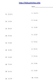 Adding basic facts 1 to 9. Single Digit Addition And Subtraction Worksheets With Pictures Kids Activities