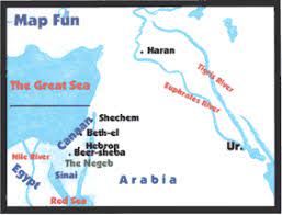 Free, printable coloring page about god's promise to abraham. Draw Abraham S Journey On The Map Kids Korner Biblewise
