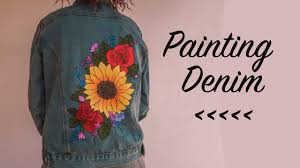 Mix your paint with then use basics acrylic color by liquitex for a good result. Painting A Denim Jacket Entire Process Satisfying Youtube