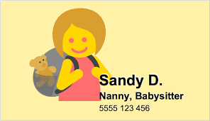 This time, set the width to 1280 and the height to 520.make sure that the link together corner radius values button is disabled, and set the corner radius for the top corners to 150 px. Babysitting Business Cards Free Maker In 3 Easy Steps