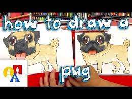 Learn How To Draw A Pug With Us He Really Needs A Home Get A Marker And Some Paper And Follow Along With Us Art For Kids Hub Pug Art Pugs