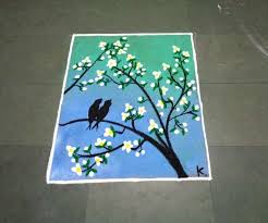 New Beautiful Poster Latest Rangoli Poster Rangoli Cartoons Rangoli Design Free Hand Rangoli Design