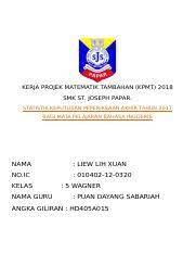 Koleksi soalan addmath kertas1 via www.slideshare.net. Kerja Projek Matematik Tambahan Kerja Projek Matematik Tambahan Kpmt 2018 Smk St Joseph Papar Statistik Keputusan Peperiksaan Akhir Tahun 2017 Course Hero