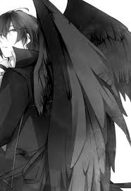 Anime Angel With Black And White Wings Look At How They Drew The Wings So Well With Images Dark Anime Anime Angel Anime Art Dark