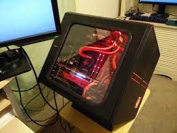 It's large with almost no rounded corners, a veritable monolith of brushed metal and glass. Custom Voodoo Omen Pc Pcmasterrace