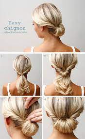 Easy Chignon Hairstyle Hair Styles Chignon Hair Updo Hairstyles Tutorials