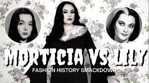 Morticia Addams Vs Lily Munster: A Fashion History Smackdown! - YouTube