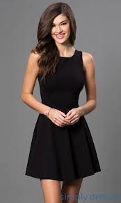 Short Sleeveless Fit And Flare Party Dress Little Black Dress Black Short Dress Elegant Dresses Short