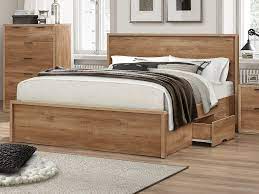 King size bed frames usually have an average dimension of 76 x 80. Birlea Stockwell 5ft King Size Rustic Oak 2 Drawer Bed Frame