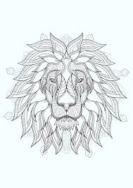 Printable Mandala Patterns For Many Uses Lion Coloring Pages Geometric Lion Mandala Coloring Pages