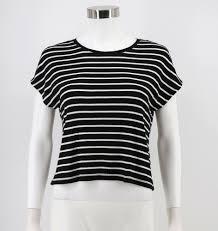 Black And White Striped Tunic Tops Bar Iii Top Medium Womens Black White Striped Ribbed Stretch Knit Shirt Fashion Clothing Shoes Acc Women Shirt Top Ladies Knitted Tunics Printed Tunic Tops