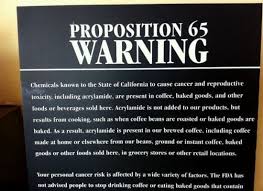 The intent of this type of product information disclosure is California Proposition 65 Lydia S Foods