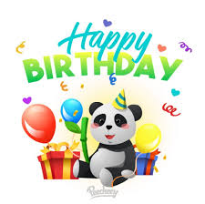 I decided to make my own panda version as a free birthday card printable. Happy Birthday Greeting Card With A Cute Panda Peecheey