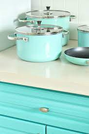Turquoise cabinet (1,196 results) gift guides shop this gift guide design ideas and inspiration. The Kitchen Needed More Turquoise Turquoise Pots And Pans Dans Le Lakehouse Teal Kitchen Cabinets Teal Kitchen Turquoise Kitchen