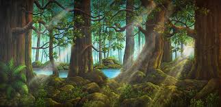 Clearing In The Woods B Professional Scenic Backdrop Woodland Scene Backdrops Scenic
