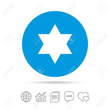 Star Of David Sign Icon Symbol Of Israel Jewish Hexagram Symbol