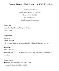 Resume Template With No Job Experience Hotwiresite
