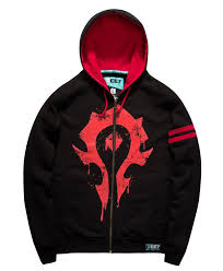 Black And Red Zip Up Hoodie World Of Warcraft Horde Logo Sweatshirt Men Black Zipper Hoodies Mens Sweatshirts Mens Sweatshirts Hoodie Hooded Sweatshirts