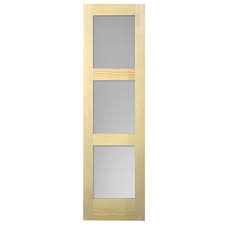 Barn Door 3 Lite Satin Glass Pine 24 X 84 Seconds And Surplus