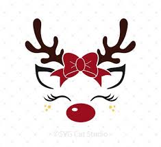 Christmas Bow Reindeer Svg Files Christmas Svg Christmas Bows Christmas Vinyl