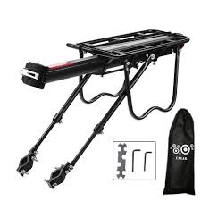 Calar Rear Bike Rack Adjustable Pannier Bicycle Cargo Rack Quick Release Aluminum Alloy Bike Luggage Carrier Rack 115 Rear Bike Rack Luggage Carrier Bike Rack