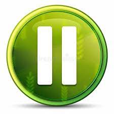 Pause Icon Spring Bright Natural Green Round Button Illustration Pause Icon Isolated On Spring Bright Natural Green Round Butto Round Button Illustration Icon
