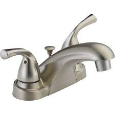 Don't forget the small details, too, including dishwasher installation, range installation and sink and faucet installation. Delta Stainless 2 Handle 4 In Centerset Watersense Bathroom Sink Faucet With Drain Lowes Com Bathroom Faucets Low Arc Bathroom Faucet Faucet