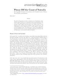 Pdf Piracy Off The Coast Of Somalia The Argument For Pirate Prosecutions In The National Courts Of Kenya The Seychelles And Mauritius