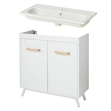 goodhome ladoga gloss white vanity unit