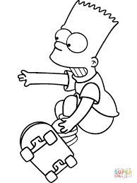 Skating Bart Simpsons Drawings Disney Art Drawings Bart Simpson Drawing