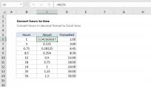 excel formula time difference in hours as decimal value