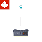 Heavy Duty Snow Pusher Shovel with Nylon Wear Strip, 26-in Yardworks