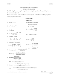 Net spm modern mathematics formulae list for paper 1 and paper 2. Formula Matematik 1449 Spm